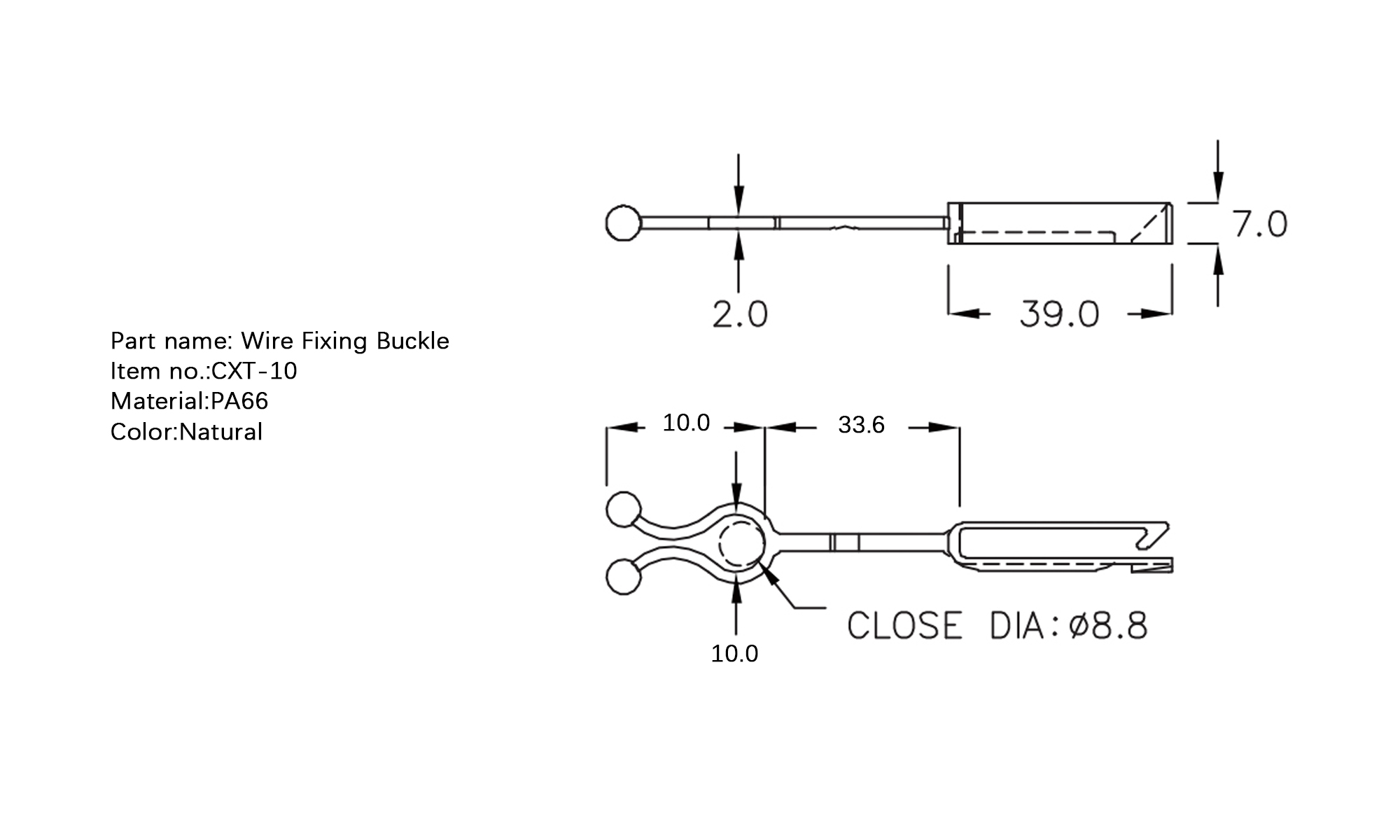 Wire Fixing Buckle CXT-10